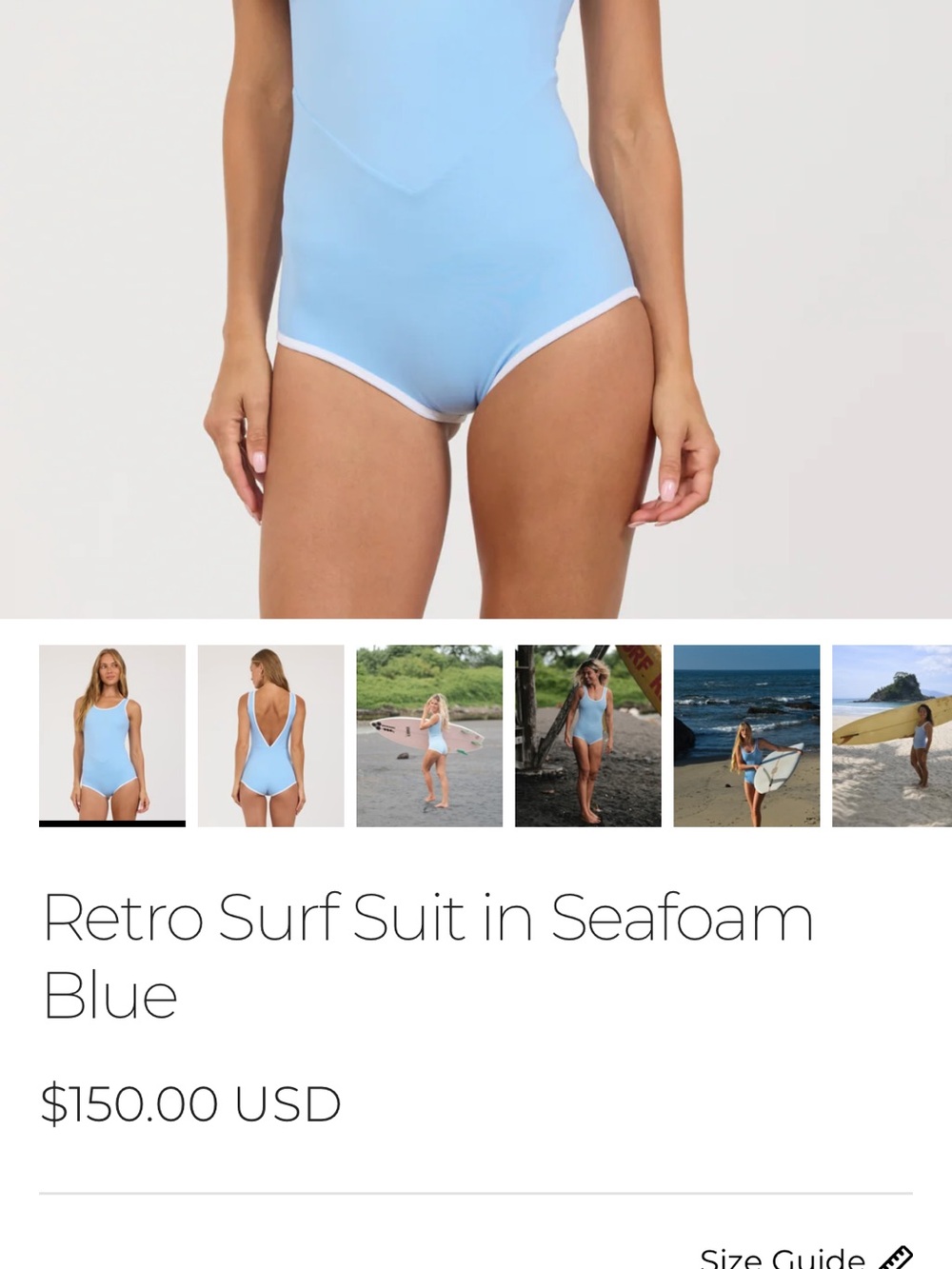 Nosediver Blue Swimsuit Free People Light Blue One-Piece Swimsuit - Picture 6 of 7